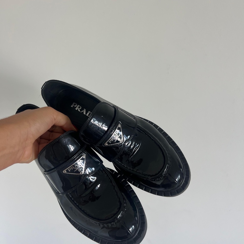 Prada Glossy Black Loafers